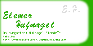 elemer hufnagel business card